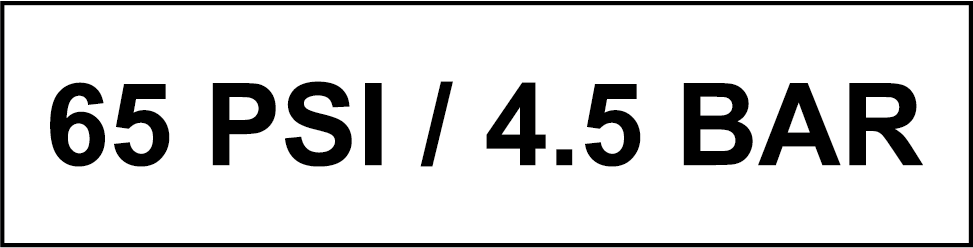 65 PSI / 4.5 BAR decal 82 x 20.5mm