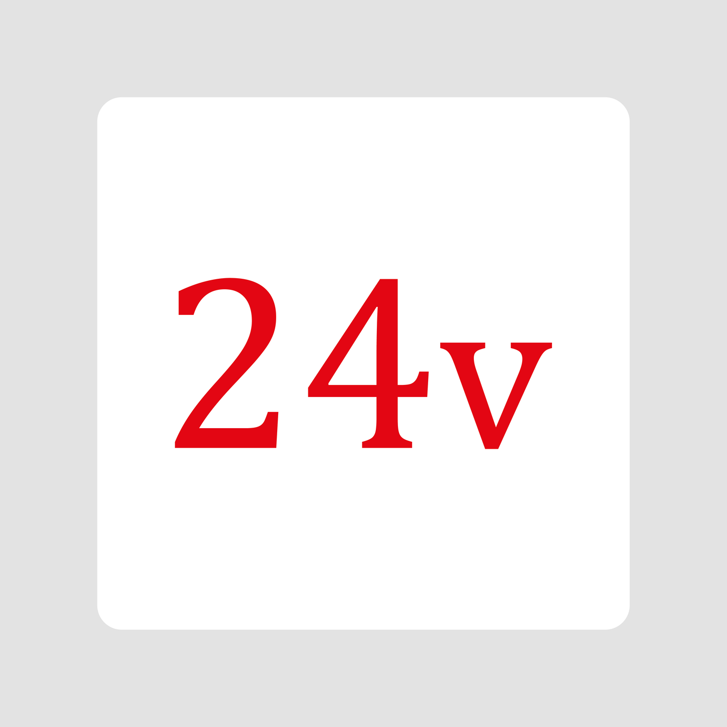 24 Volt decal 20mm x 20mm