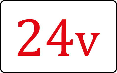 24 Volt decal 25mm x 40mm