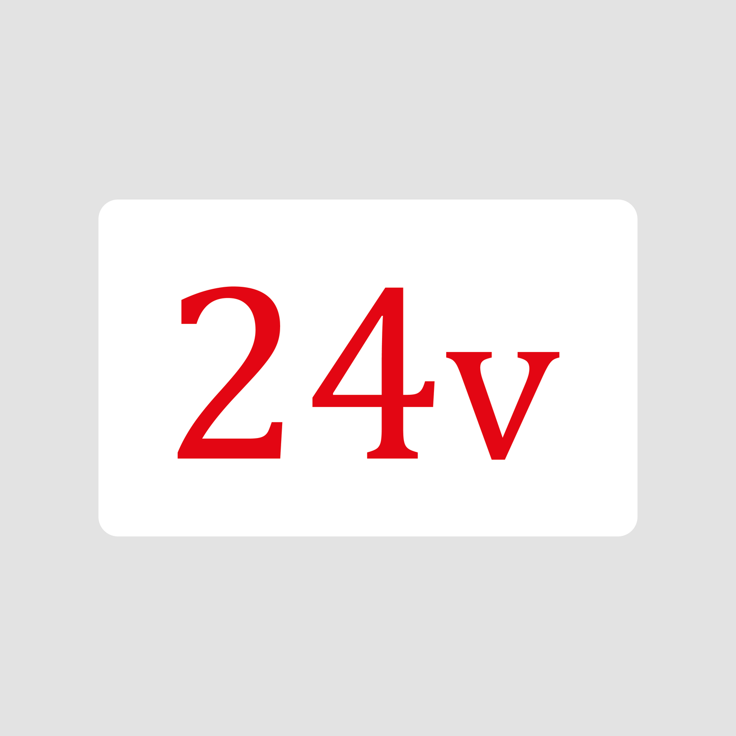 24 Volt decal 25mm x 40mm
