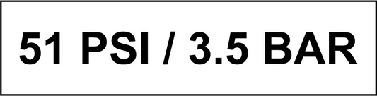 51 PSI / 3.5 BAR decal 82 x 20.5mm