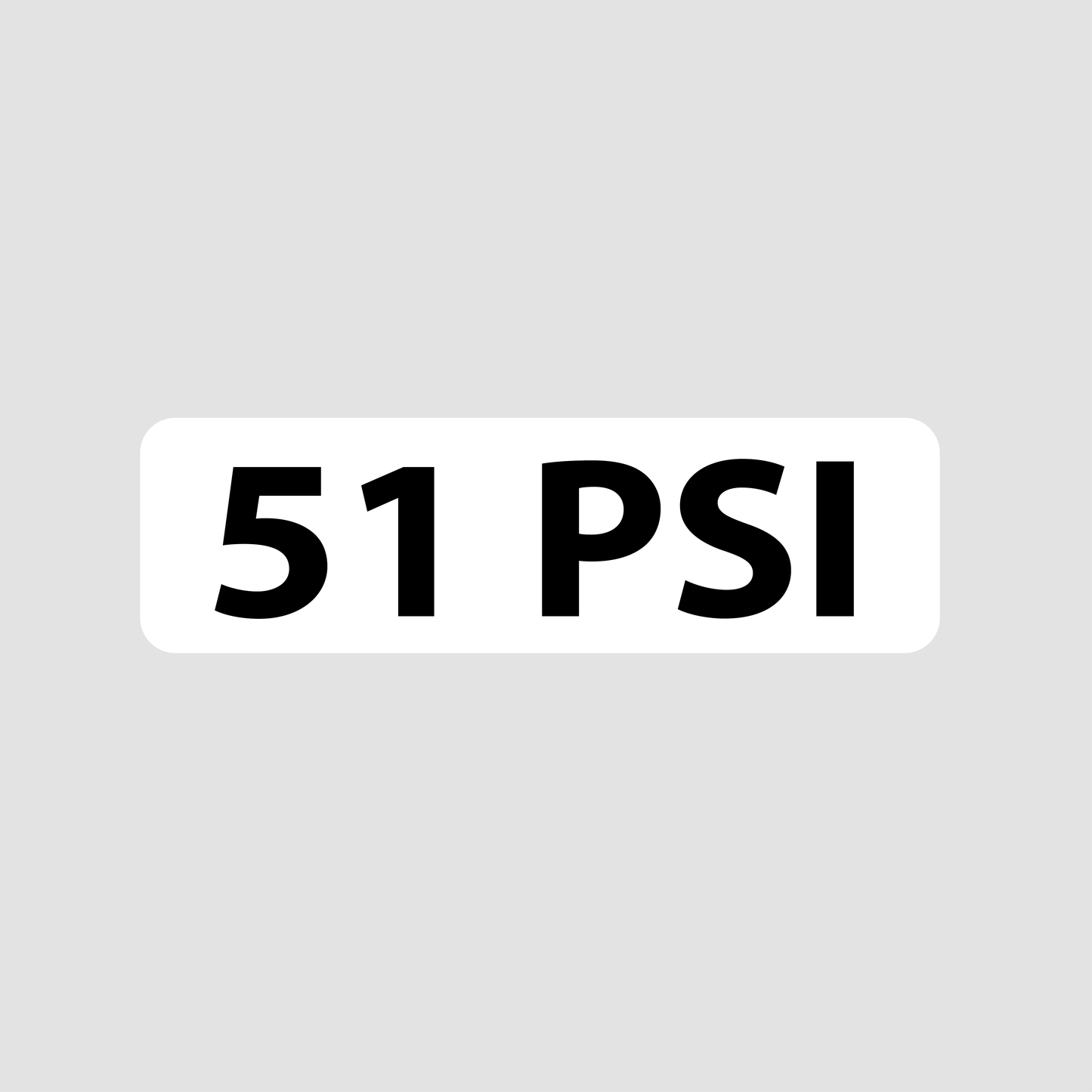 51 PSI decal 85mm x 27mm