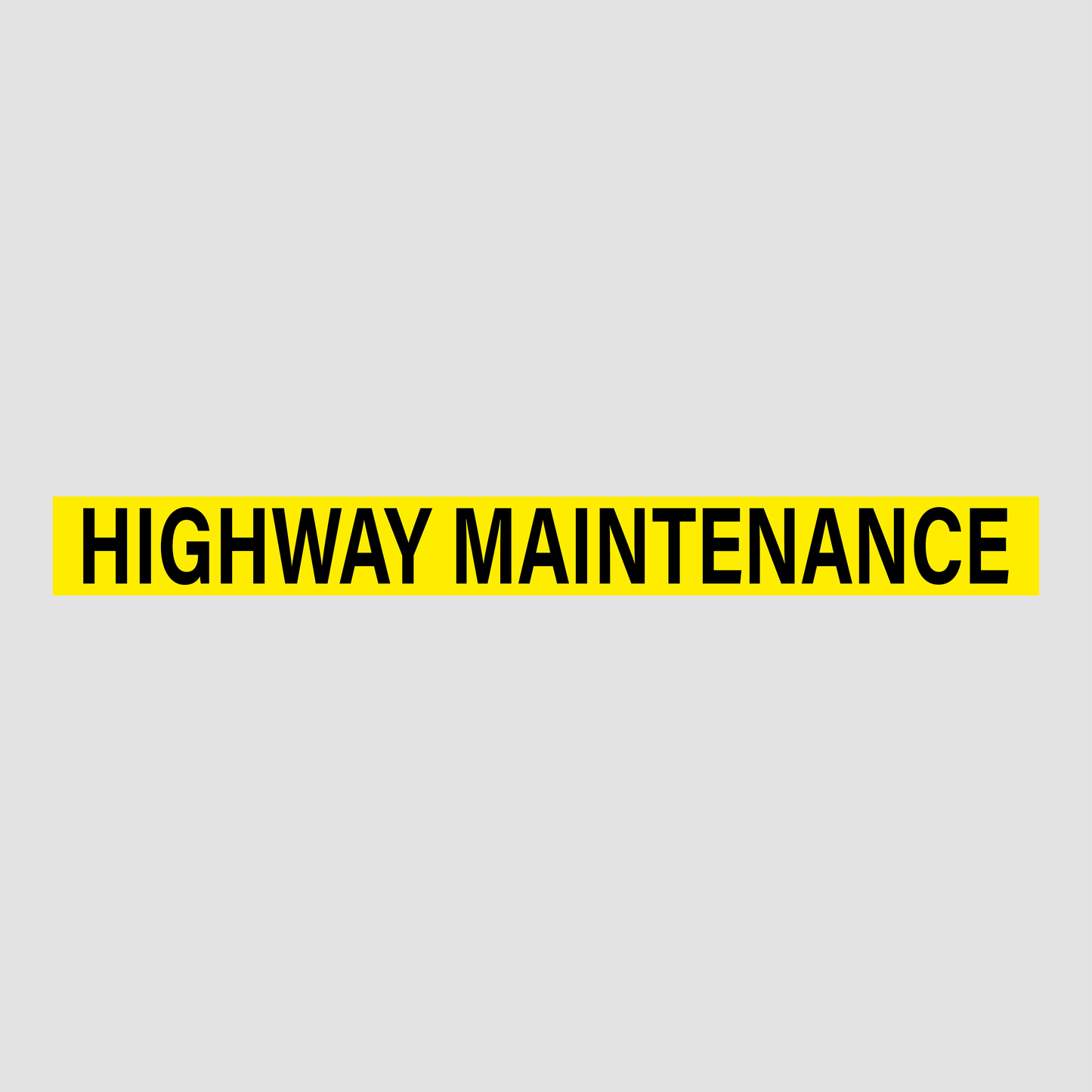 Highway Maintenance Yellow Fluorescent Graphic