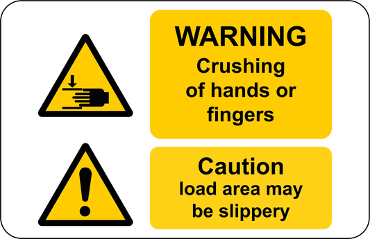 Caution - Slippery When Wet Label 170mm x 110mm